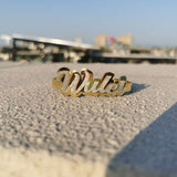 Stainless Steel Name Bangle Acrylic Bracelet Gift