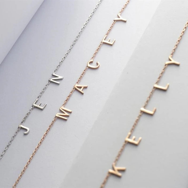 26 Letter Necklace Chocker Name Necklace Christmas Gift For Daughters