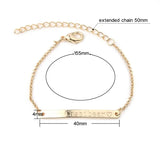 Engraved Name Bar Bracelet for Women Personalized Minimalism Bracelet