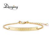 Engraved Name Bar Bracelet for Women Personalized Minimalism Bracelet