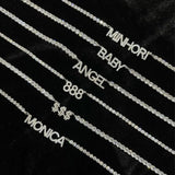 9mm Letters Name Necklace Zirconia Angel Number Tennis Chain