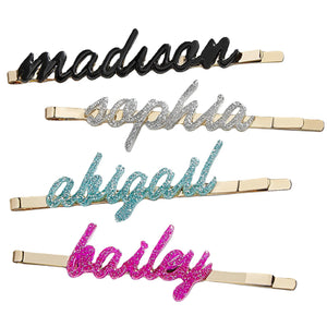 Acrylic Name Hairpin For Women Girl Letters Gift