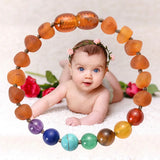 Amber Teething Bracelet Natural Jewelry Gift Chakra Pain Relief