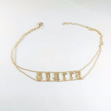 Old English Plate Necklace Personalized Name Choker