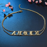 Old English Plate Necklace Personalized Name Choker