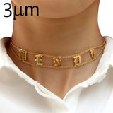 Old English Plate Necklace Personalized Name Choker