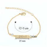 Personalized 3UMeter Crystal Baby Bracelet with Name Engraving
