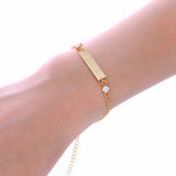 Personalized 3UMeter Crystal Baby Bracelet with Name Engraving