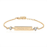 Personalized 3UMeter Crystal Baby Bracelet with Name Engraving