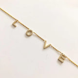 Custom Crystal Name Bracelet Choker Pendant Heart Necklace Baby Bracelet