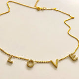 Custom Crystal Name Bracelet Choker Pendant Heart Necklace Baby Bracelet