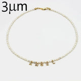 Crystal Name Necklace pearl Personalize Choker Necklace Women Copper Pendant