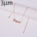 Crystal Name Chocker Pendant Chain Zirconia Necklaces