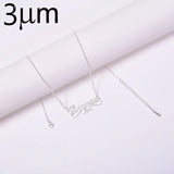 Crystal Name Chocker Pendant Chain Zirconia Necklaces