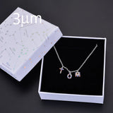 Custom Crystal Zircon Letter Necklace for Women