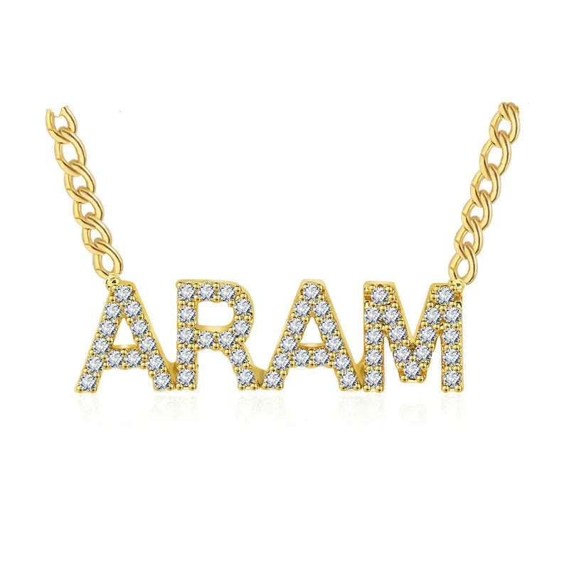 3UMeter Crystal Pendant Necklace Personalized Number Necklace for Women