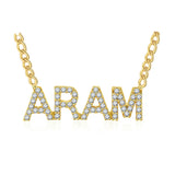 3UMeter Crystal Pendant Necklace Personalized Number Necklace for Women