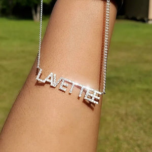 3UMeter Crystal Pendant Necklace Personalized Number Necklace for Women