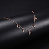 3UMeter Crystal Personalize Choker Name Necklace for Women