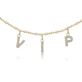 3UMeter Crystal Personalize Choker Name Necklace for Women