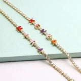 Colorful Zircon Name Bracelet Tennis Chain for Women