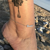 3UMeter Anklet for Women 18K Stainless Steel Leg Chain Bohemian Ankle Bracelet