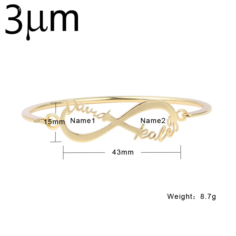 Personalized Infinity Bracelet for Women