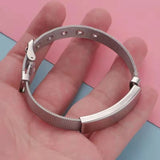 Personalized Name Bar Bracelet Stainless Steel
