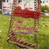 Personalized Acrylic Double Name Necklace Pendant Customization