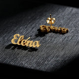 3U Name Studs Stainless Steel Earring Studs Women Birthday Gift
