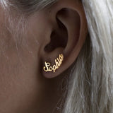 3U Name Studs Stainless Steel Earring Studs Women Birthday Gift