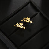 3U Name Studs Stainless Steel Earring Studs Women Birthday Gift