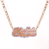 Double Layer Acrylic Necklace Personalized Name Pendant