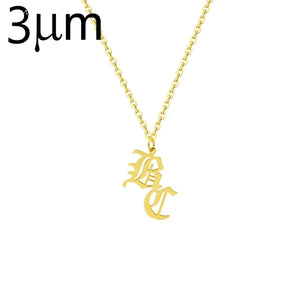 3UMeter Stainless Necklace Personalized Choker Pendant Name Necklace for Women