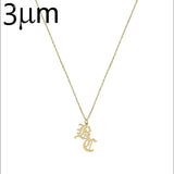 3UMeter Stainless Necklace Personalized Choker Pendant Name Necklace for Women