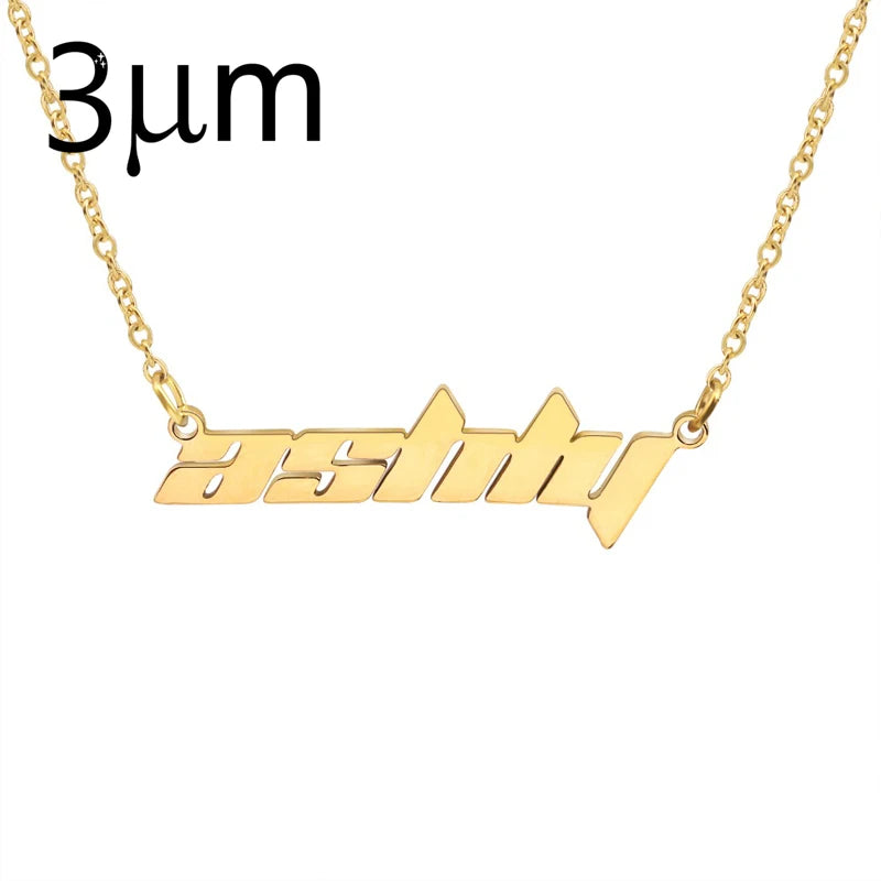 3UMeter Necklace Stainless Necklace Personalize Choker Pendant Fascinating Name