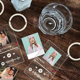 Personalized Music Code Album Cover Keychain