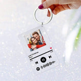 Personalized Music Code Album Cover Keychain