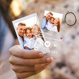 Personalized Music Code Album Cover Keychain