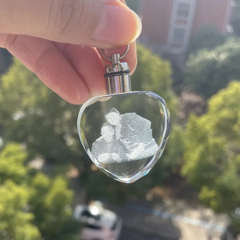 3U Crystal Keychain with LED Light
