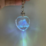 3U Crystal Keychain with LED Light