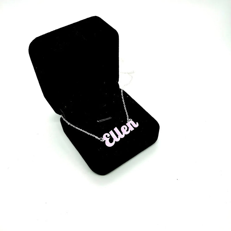 Stainless Steel Name Necklace Personalized Choker Pendant Gift