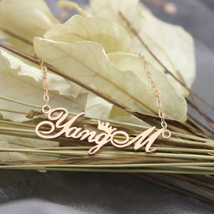 Personalized Name Logo Pendant Necklace Silver for Women