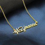 Personalized Name Logo Pendant Necklace Silver for Women