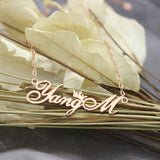Personalized Name Logo Pendant Necklace Silver for Women