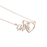 Personalized Name Logo Pendant Necklace Silver for Women