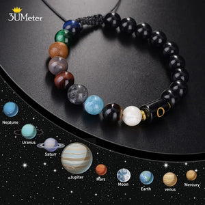 Galaxy Solar System Bracelet Guardian Star Natural Stone Yoga Jewelry