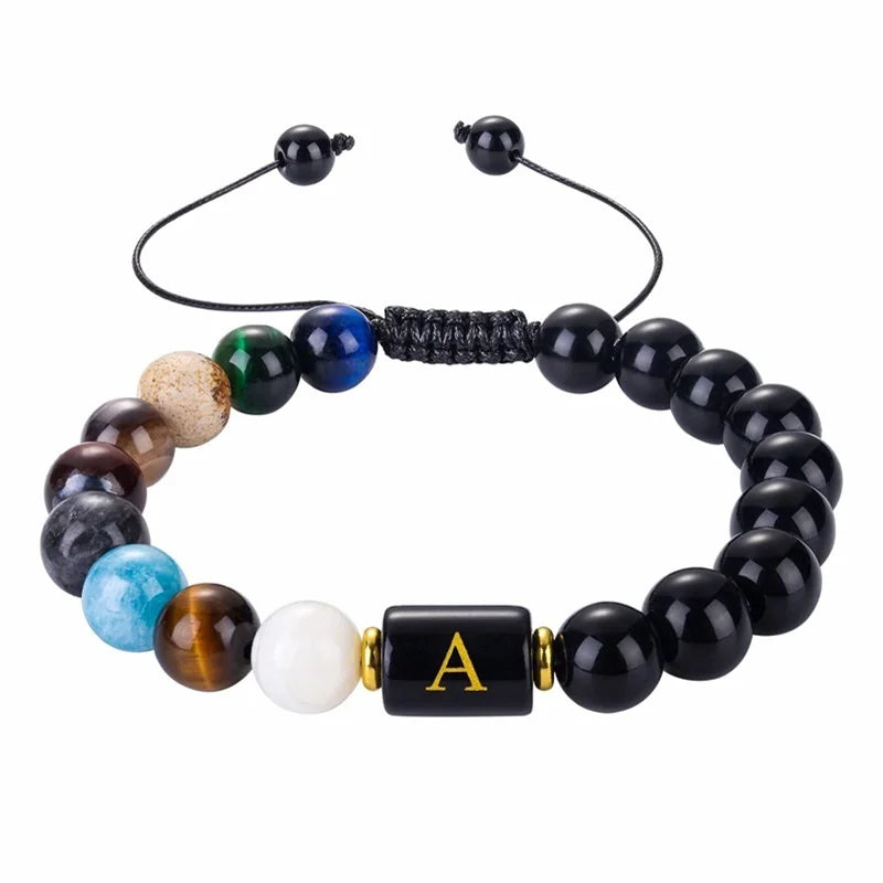 Galaxy Solar System Bracelet Guardian Star Natural Stone Yoga Jewelry