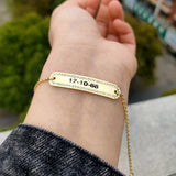 Engraved Name Bracelets Stainless Steel Adjustable Bangles