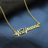 925 Silver Personalized Name Necklace Old English Name Jewelry Gift